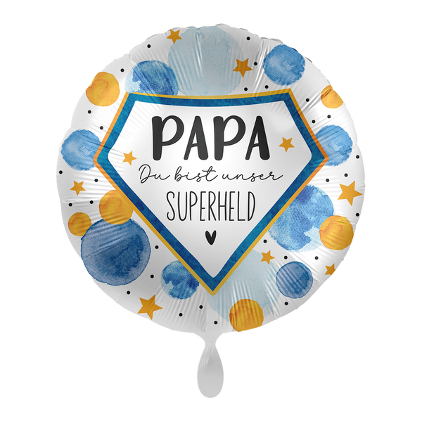 Folienballon "Papa Du bist unser Superheld"