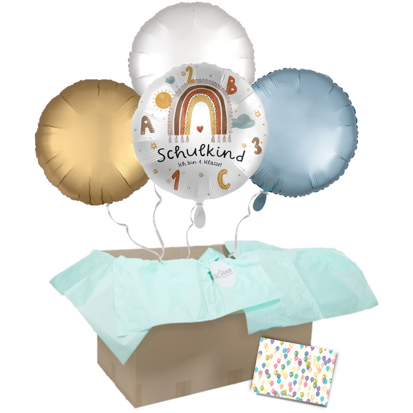 Heliumballon-Geschenk Einschulung "Schulkind - Ich bin 1. Klasse!"