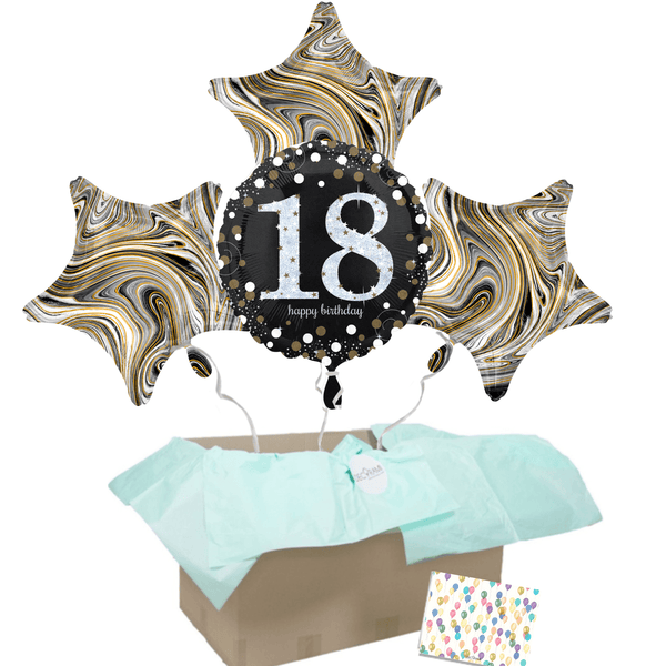 Heliumballon-Geschenk "18 Happy Birthday" Sparkles