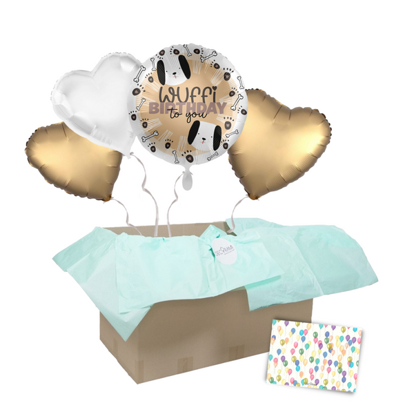 Heliumballon-Geschenk "Wuffi Birthday to you"