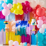 Backdrop-Kit Regenbogen Tasseln & Ballongirlande