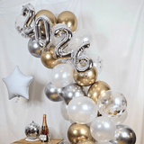 Ballongirlanden-Kit DIY Silvester "2026"
