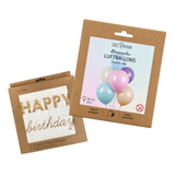 DECORAMI Set Luftballons Pastell-Mix & "Happy Brithday" Servietten 20 Stk.