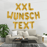 Dein Ballon-Wunschtext mit XXL-Folienballons Gold
