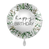 Heliumballon-Geschenk "Happy Birthday" Silver Set Deluxe