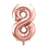 Heliumballon-Geschenk 18. Geburtstag Set Deluxe Roségold