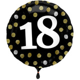 Heliumballon-Geschenk "18" Happy Birthday Sparkles