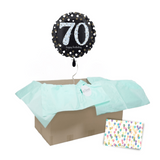 Heliumballon-Geschenk "70 Happy Birthday" Sparkling
