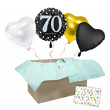 Heliumballon-Geschenk "70 Happy Birthday" Sparkling