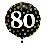 Heliumballon-Geschenk "80" Happy Birthday Sparkling