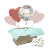 Heliumballon-Geschenk "FÜHL DICH gedrückt" Rosa