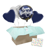 Heliumballon-Geschenk "Happy Birthday" Blue