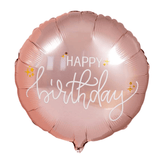Heliumballon-Geschenk "Happy Birthday" Roségold XXL Set Deluxe