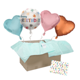 Heliumballon-Geschenk "Happy Birthday" Stars & Hearts