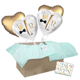 Heliumballon-Geschenk Hochzeit Champagner Herz