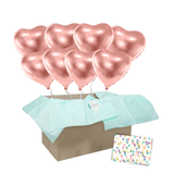 Heliumballon-Geschenk XXL 8 Herzen Wunschfarbe - DECORAMI