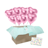 Heliumballon-Geschenk XXL 8 Herzen Wunschfarbe - DECORAMI