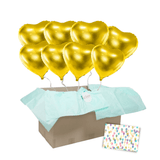 Heliumballon-Geschenk XXL 8 Herzen Wunschfarbe - DECORAMI