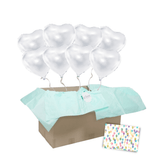 Heliumballon-Geschenk XXL 8 Herzen Wunschfarbe - DECORAMI