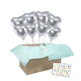 Heliumballon-Geschenk XXL 8 Herzen Wunschfarbe - DECORAMI