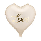Herzballon "love" Gold
