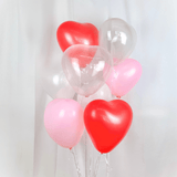 Herzballon-Set Deluxe Romantik-Mix 20 Stk.