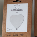 Herzballon-Set Weiß 10 Stk.