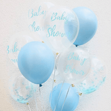 Luftballon-Set "Baby Shower" Blau 10 Stk.