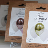 Luftballon-Set Chrom-Mix Gold 10 Stk.