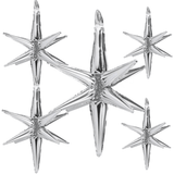 Sternenhimmel Set - 3D Sterne in Silber 5 Stk.