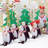 Tierballon Airwalker Pinguin mit Schal