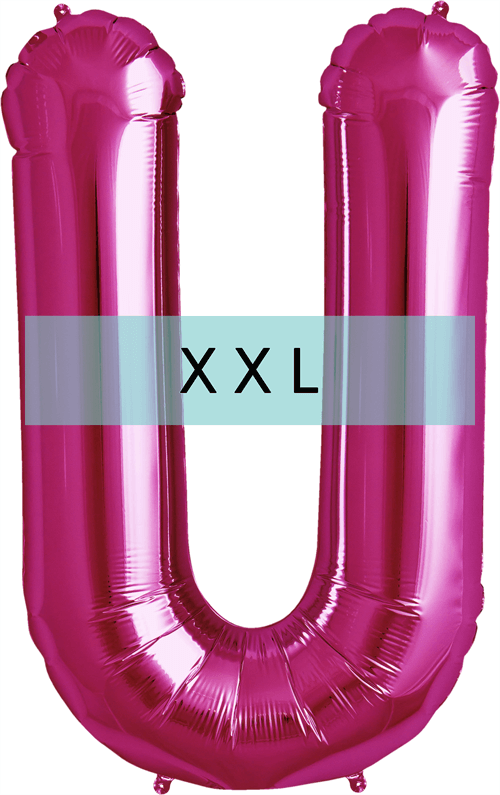 Buchstaben Ballon U XXL Pink - DECORAMI