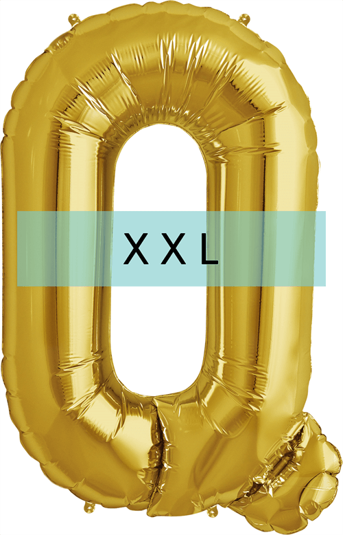 Buchstaben Ballon Q XXL Gold - DECORAMI