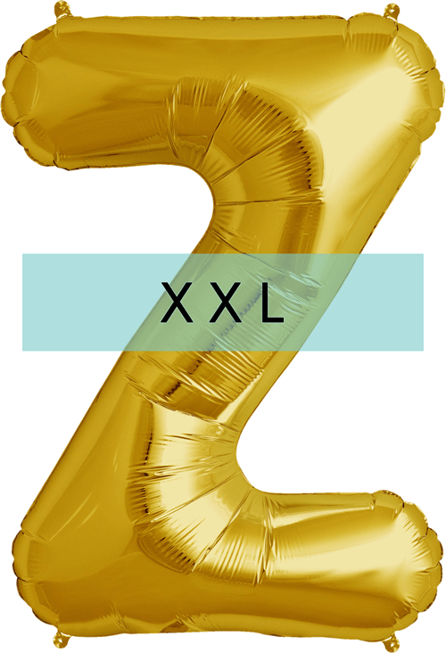 Buchstaben Ballon Z XXL Gold - DECORAMI