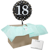 Heliumballon-Geschenk 18. Geburtstag in Silber 1 Ballon - DECORAMI