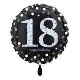 Heliumballon-Geschenk 18. Geburtstag in Silber - DECORAMI