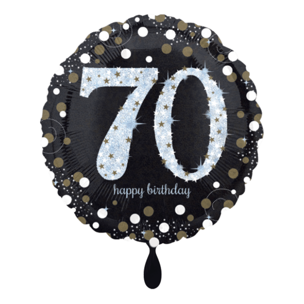 Geburtstagsballon "70 Happy Birthday" Sparkling - DECORAMI