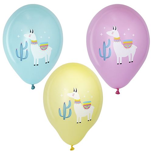 Luftballons "Lama" 6 Stk. - DECORAMI