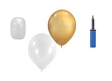 Ballongirlanden-Kit DIY Gold-Weiß - DECORAMI