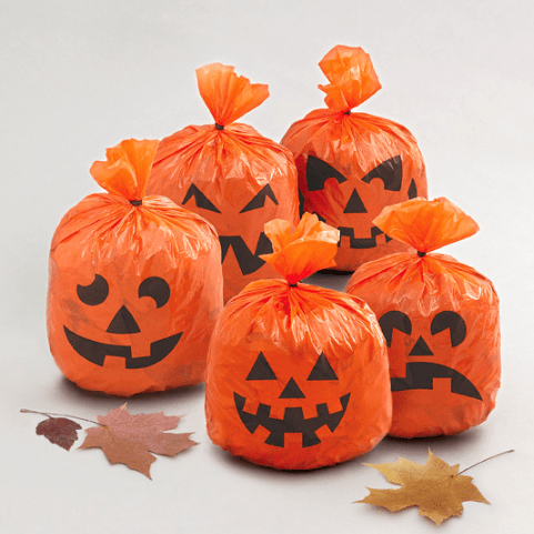 Kürbis-Tüten-Halloween Deko 5 Stück