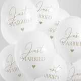 Latexballons "Just Married" 10 Stk. - DECORAMI