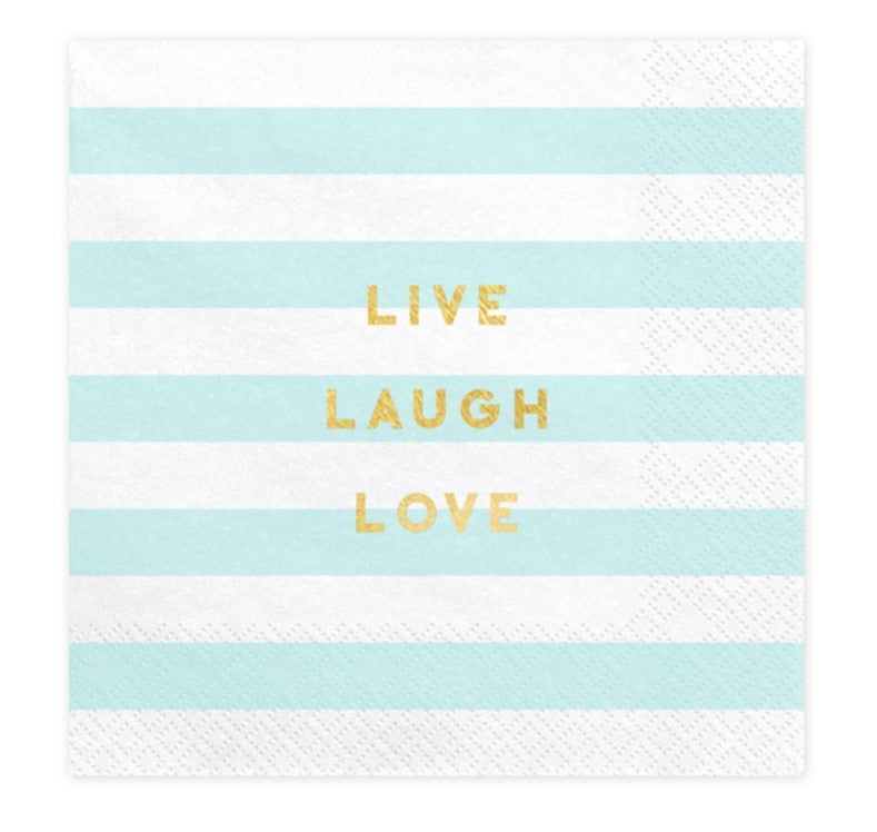 Servietten "Live Laugh Love" 20 Stk. - DECORAMI