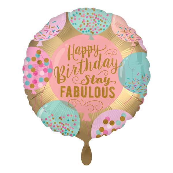Geburtstagsballon "Happy Birthday Stay Fabulous" - DECORAMI