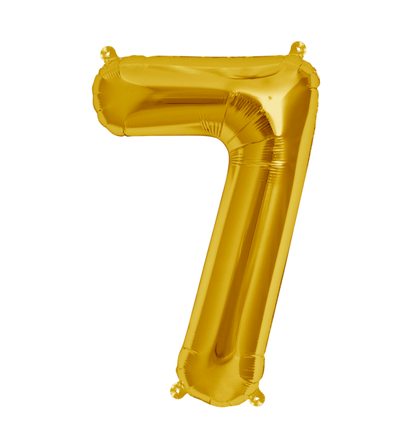 Zahlen Ballon 7 Gold - DECORAMI