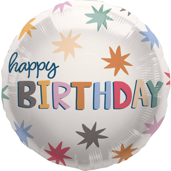 Heliumballon-Geschenk "Happy Birthday" Stars