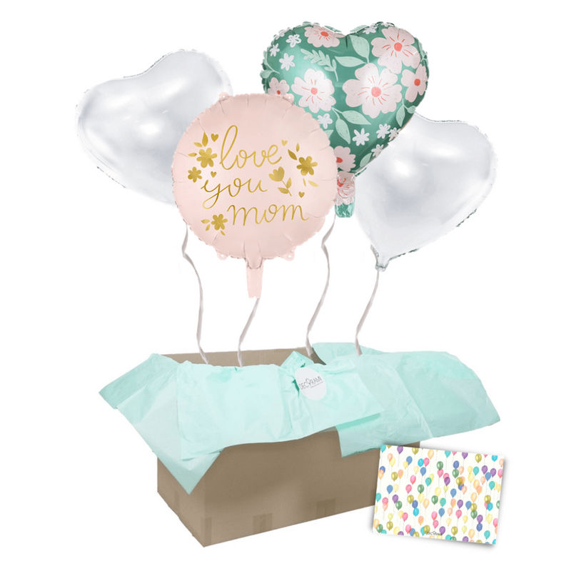 Heliumballon-Geschenk "Love you mom"