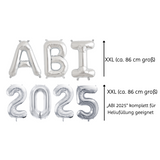 XXL Ballonschriftzug "Abi 2025" Silber