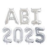 XXL Ballonschriftzug "Abi 2025" Silber