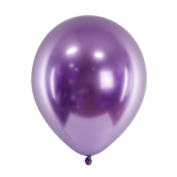 Luftballon Ø 30cm Chrom-Lila 10 Stk.