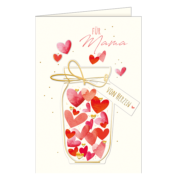 Grußkarte "Für Mama von Herzen"